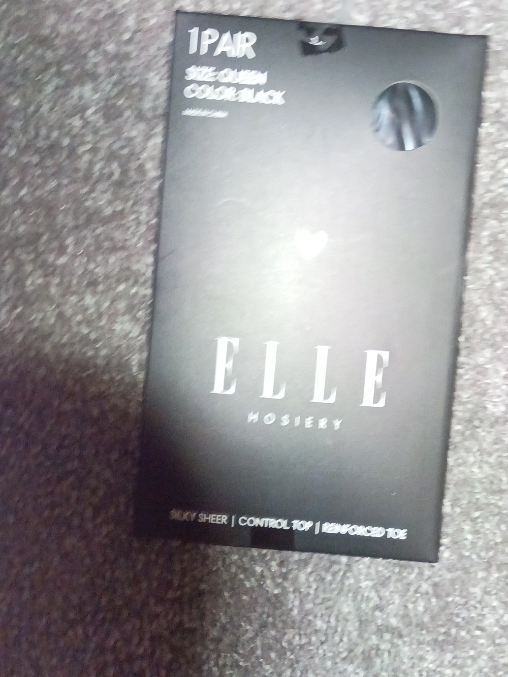 Elle Black Hosiery Packaging - Queen Size